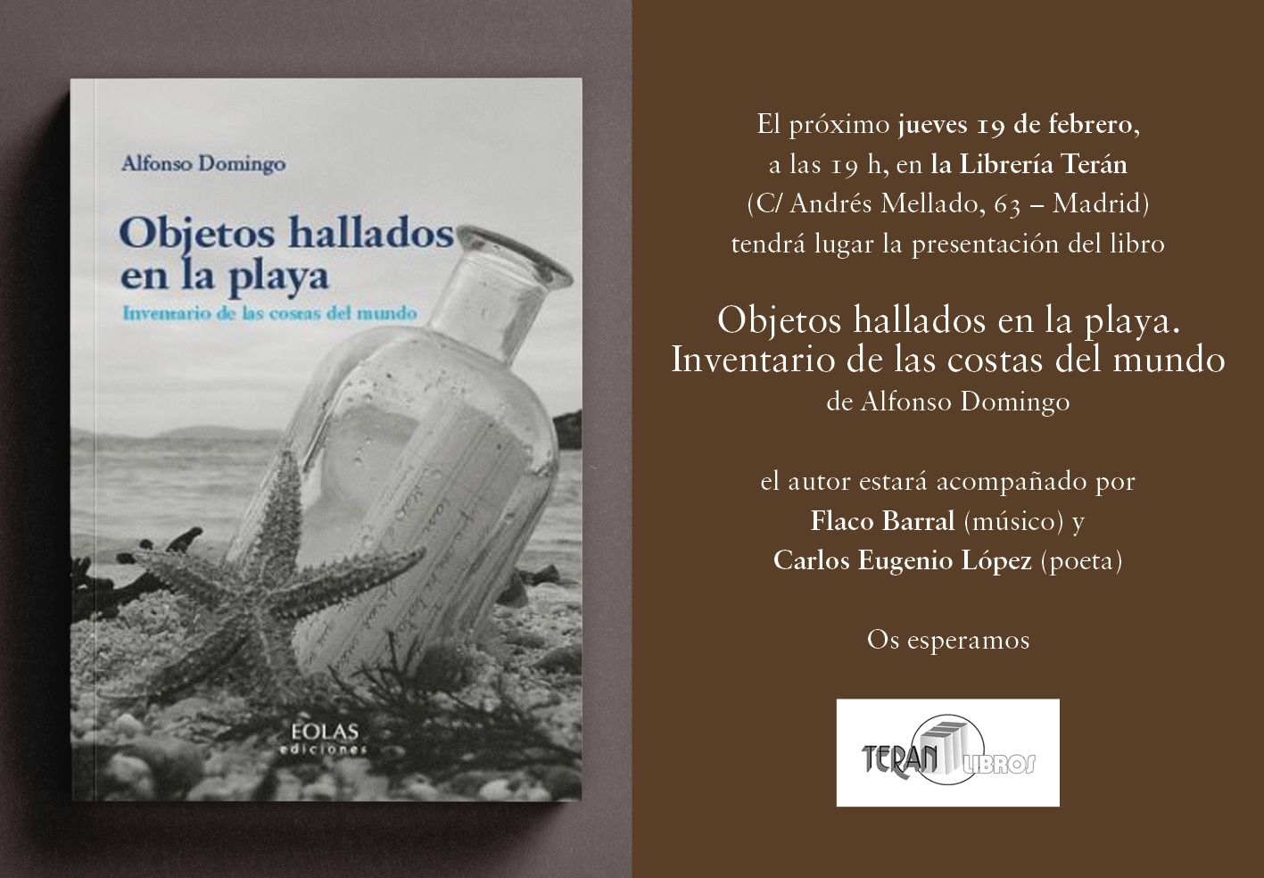 presentacion madrid objetos hallados playa eolas alfonso domingo