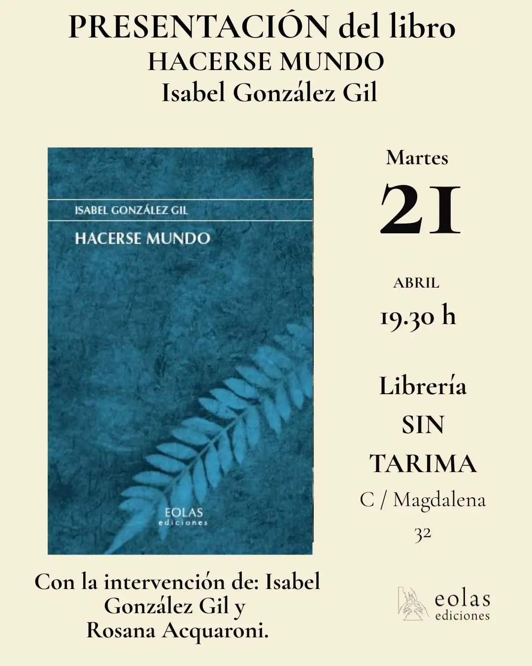 Cartel Presentación Hacerse mundo